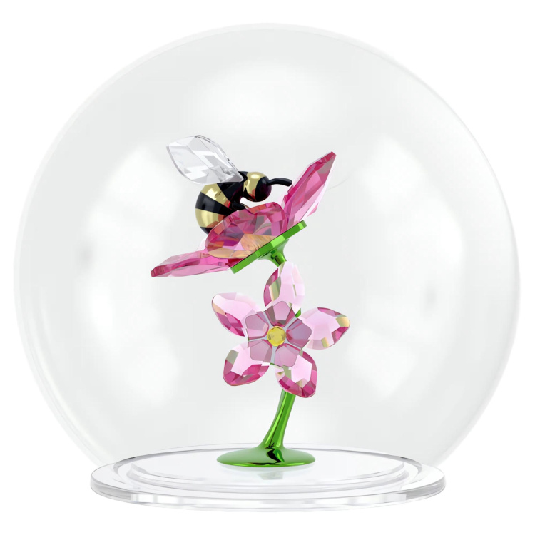 Idyllia Glass Ball Bee and Flowers